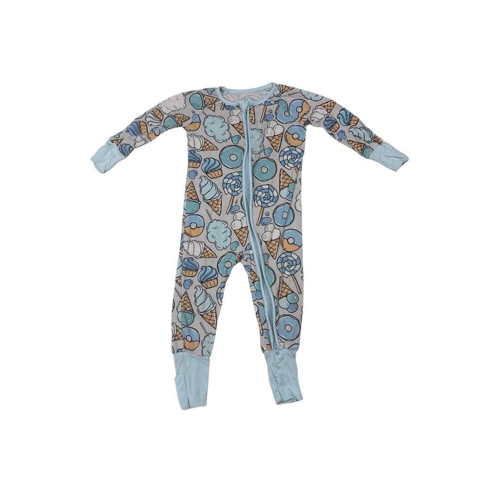 Little Sleepies Sweet Treats Bamboo Zippy Sleeper Pajamas Infant 3-6 Months